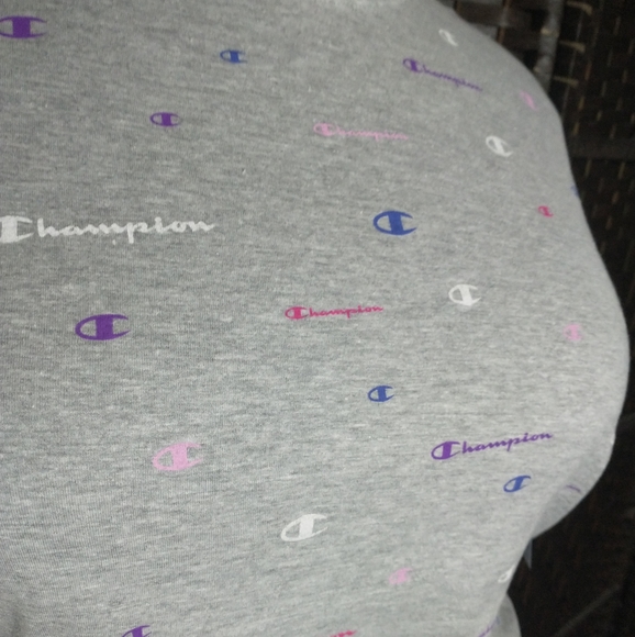 1X NWT CHAMPION Grey Logo Crop Top - Picture 3 of 16